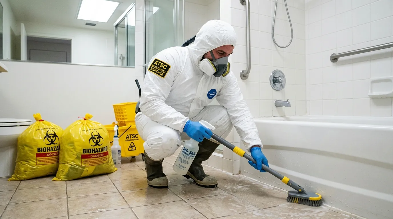 Decontamination equipment deployed for Blood Cleanup in Eastwick